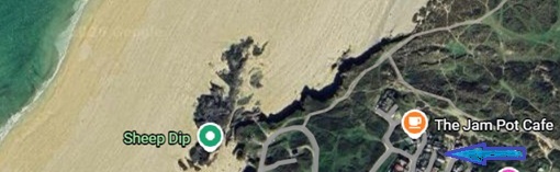 Location of Beggars Roost, few minutes walk from the beach
